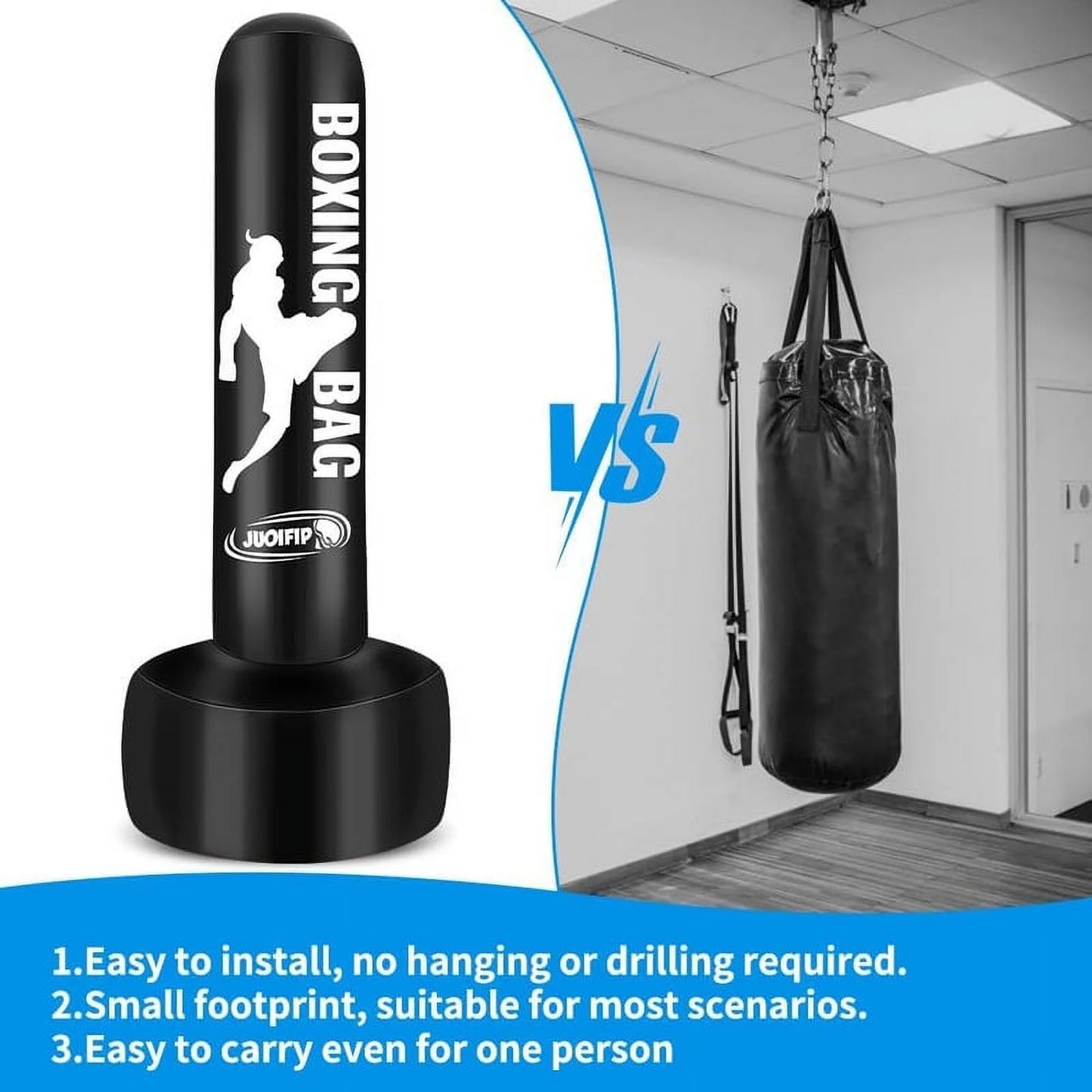 Inflatable Freestanding Heavy Punching Bag for Adults – 69" Tall, Durable PVC, Perfect for Boxing & Fitness Training