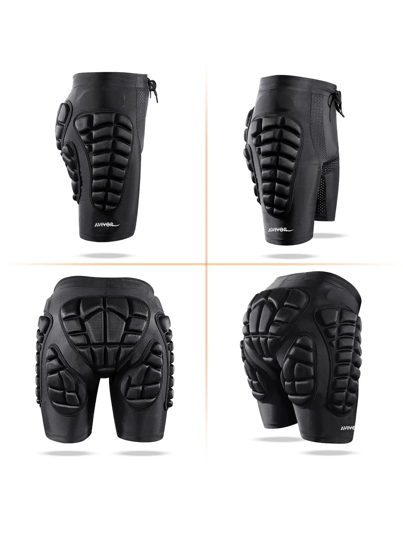 AVIVOR Protective Padded Shorts for Snowboarding, Skateboarding and Skiing, 3D Protection for Hip, Butt and Tailbone
