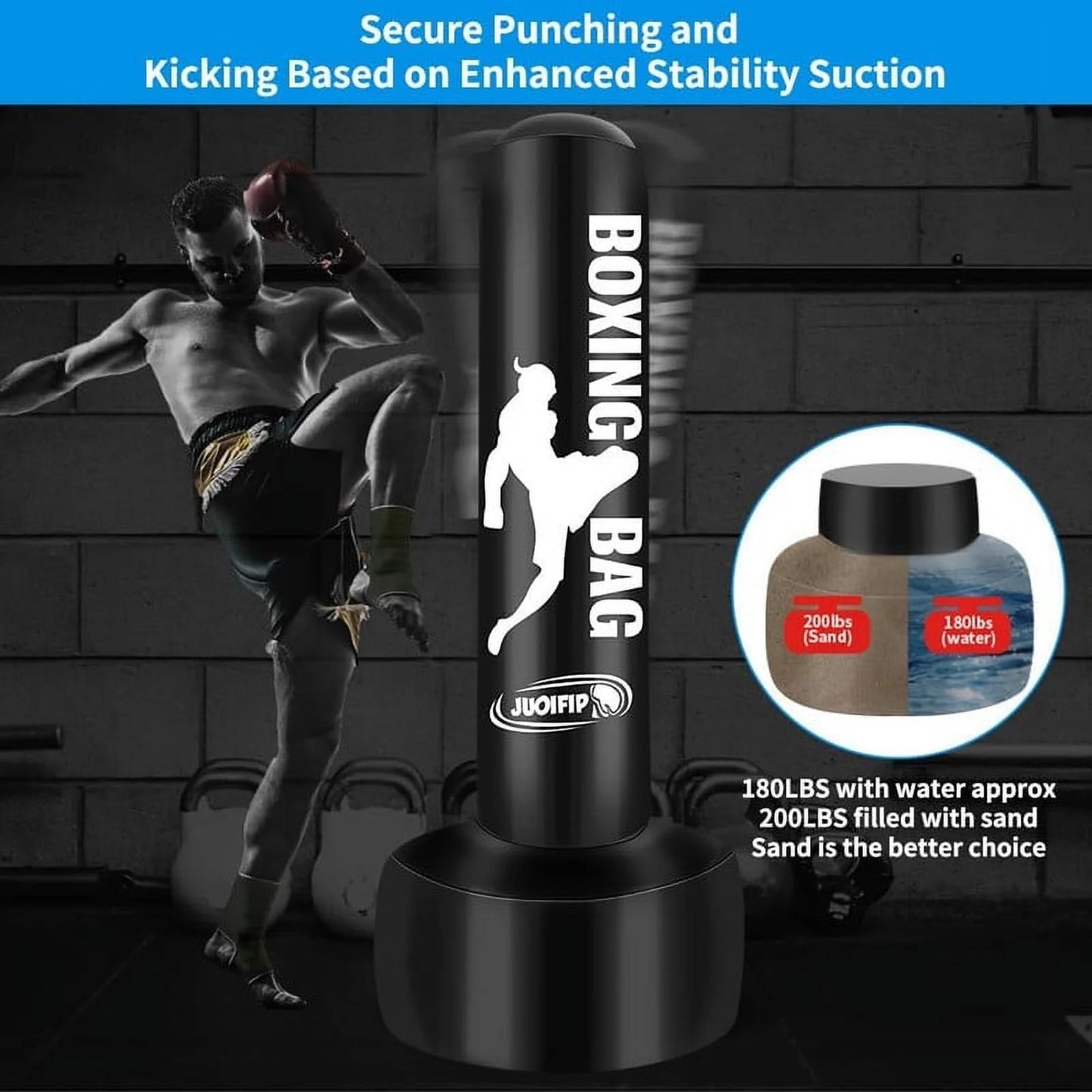 Inflatable Freestanding Heavy Punching Bag for Adults – 69" Tall, Durable PVC, Perfect for Boxing & Fitness Training