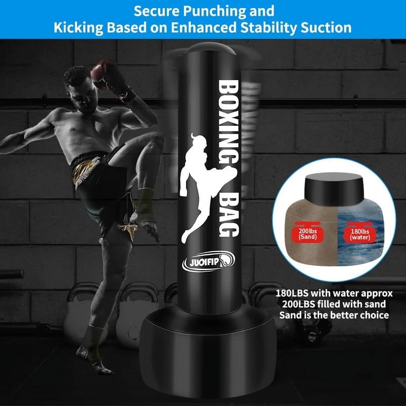 Inflatable Freestanding Heavy Punching Bag for Adults – 69" Tall, Durable PVC, Perfect for Boxing & Fitness Training